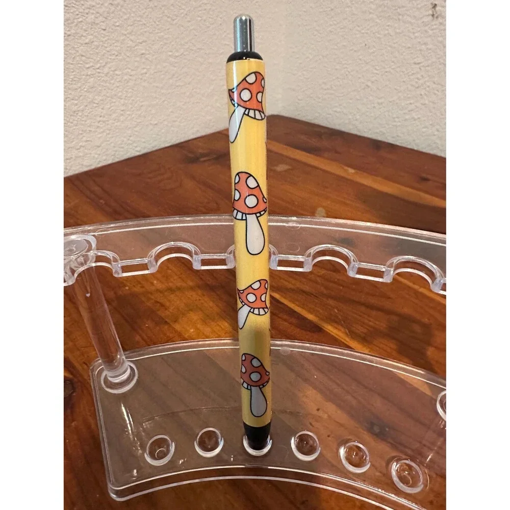 Mushroom hippie boho Inkjoy Personalized Pens, Refillable gel pens, Vinyl Wrap,